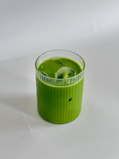 Iced Matcha Latte made with organic ceremonial matcha. Delivery in South Africa